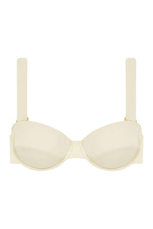 Bustier Bikini Top | Cream Rib
