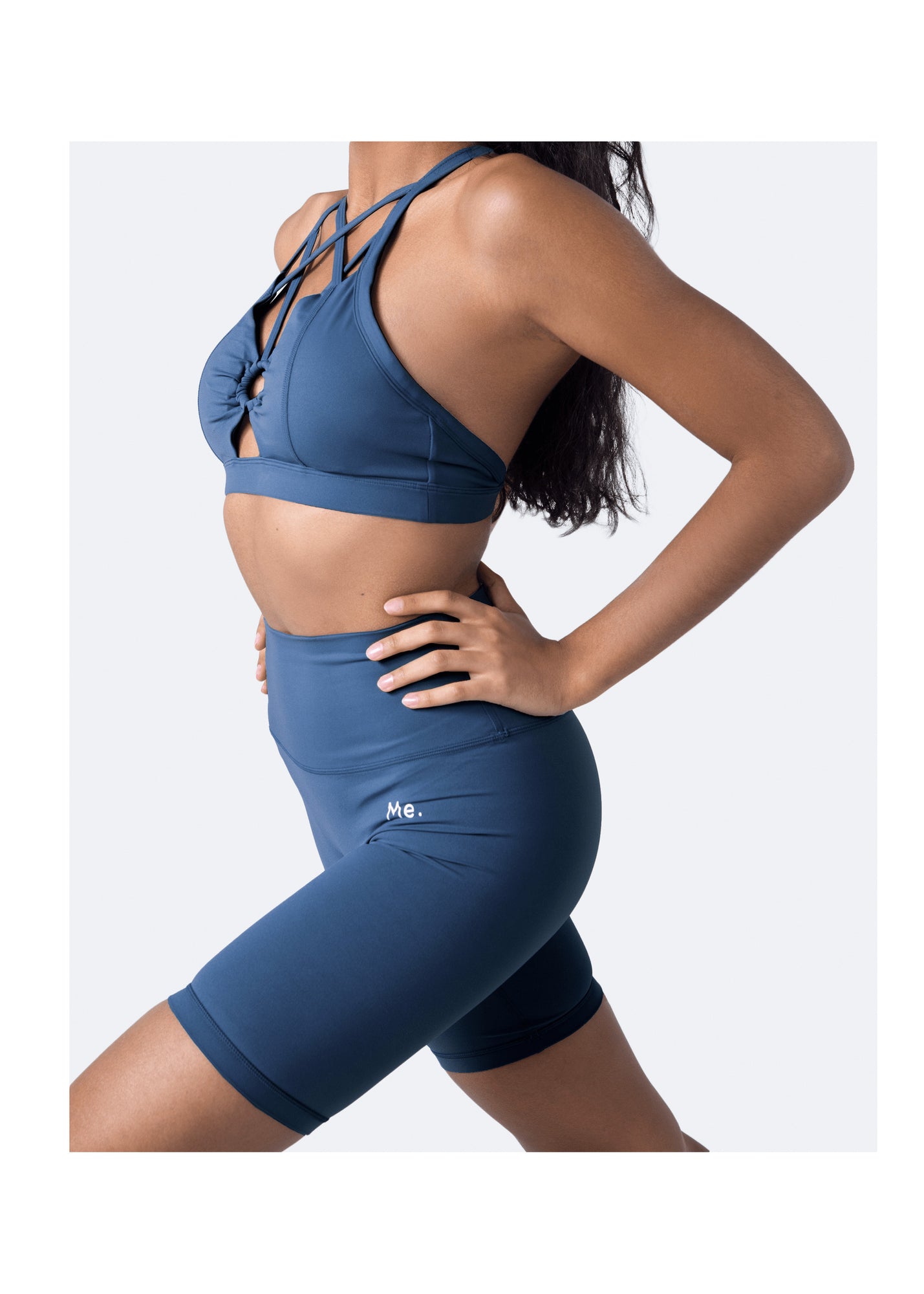 Criss Cross Front Top | Iris Blue