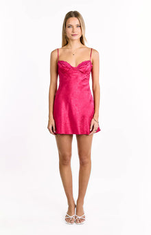 Noeline Satin Mini Dress | Pink