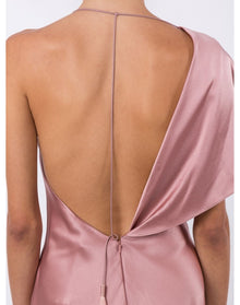 Cushnie | Women | Silk One-shoulder Mini Dress | Woodrose