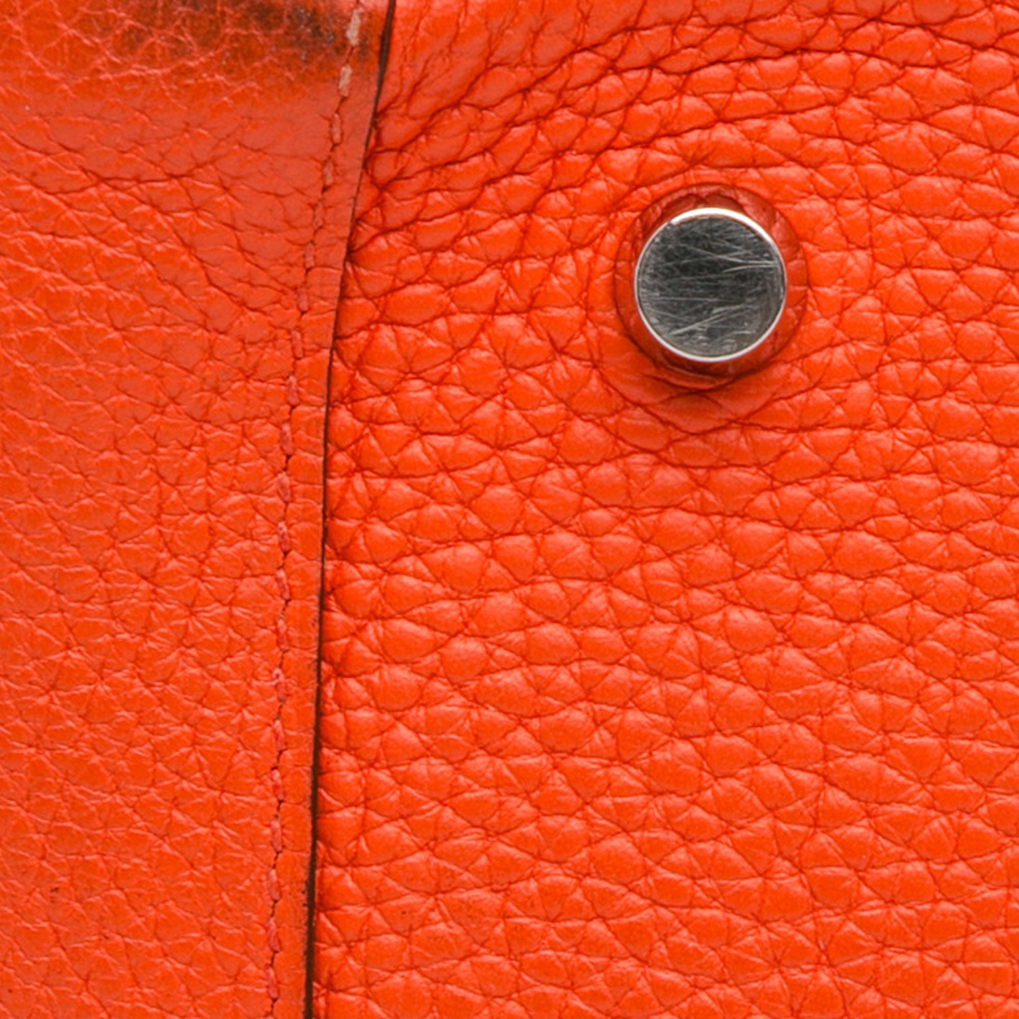 Hermes | Pre-Owned Clemence Lindy 34 | Orange