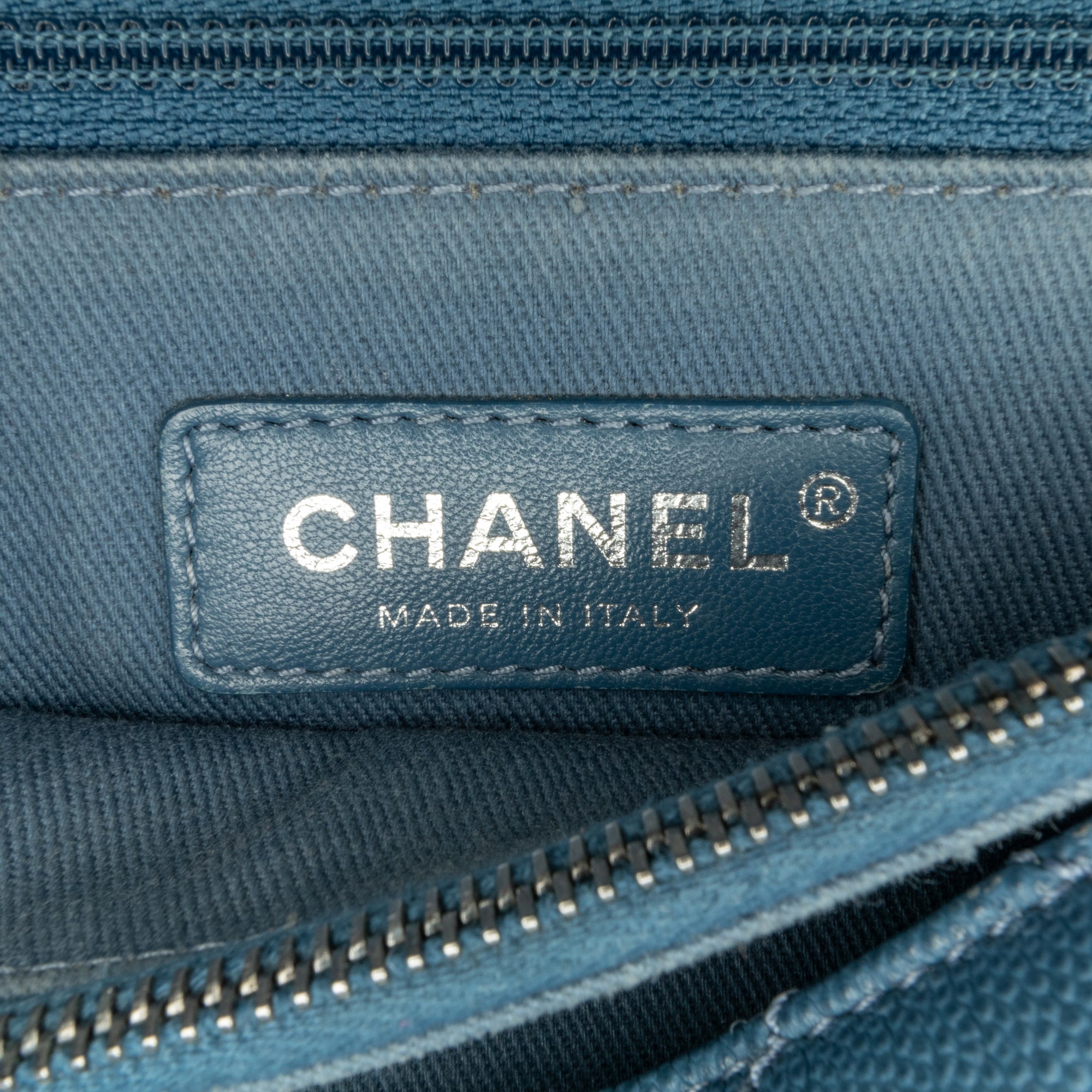 Chanel | Pre-Owned Large Caviar Coco Top Handle Bag - II | Blue/Navy