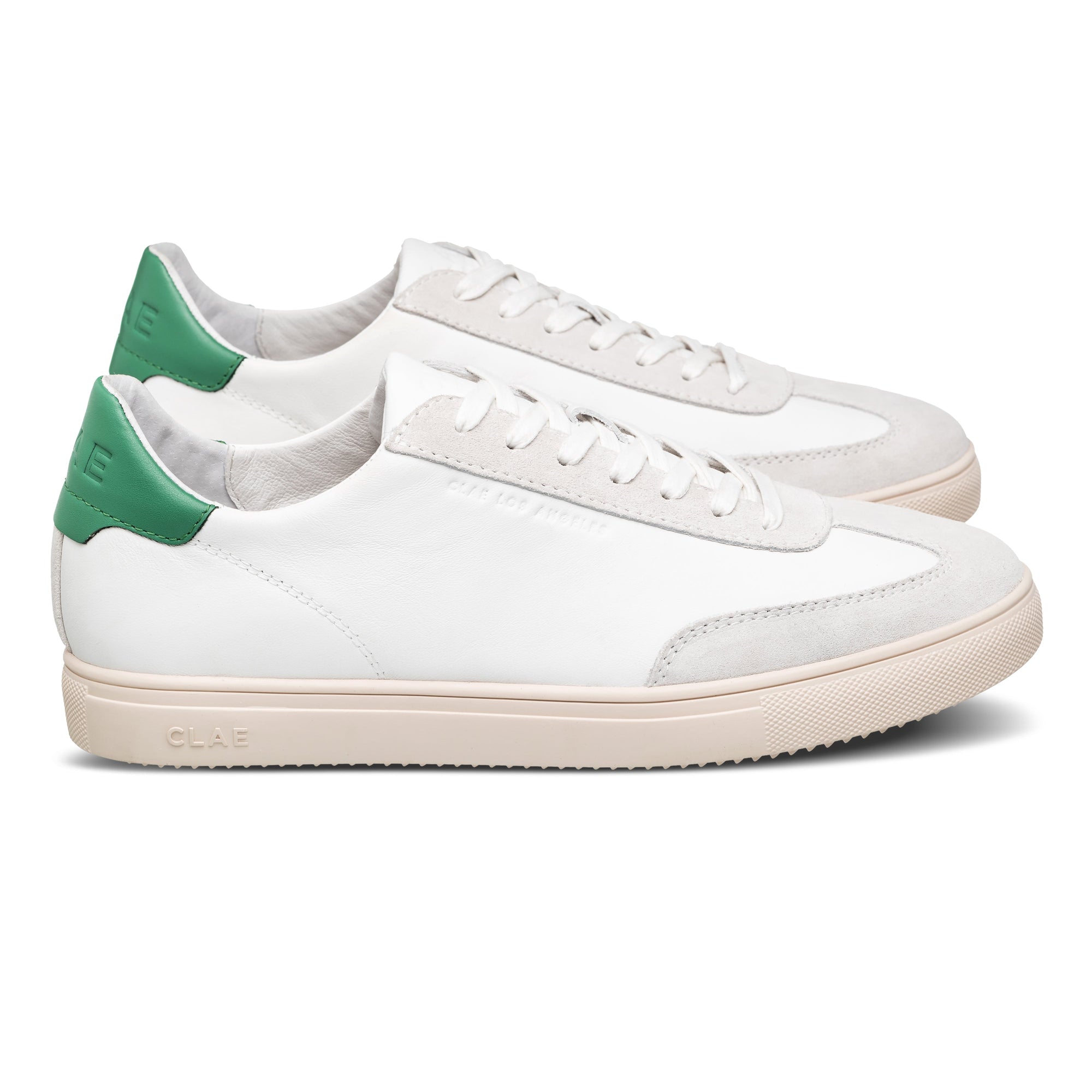 Unisex | Deane | White Leather Pine Green