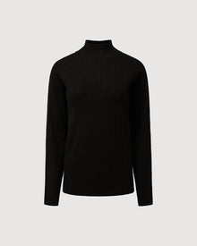 Cable Turtle Neck Sweater | Black