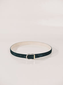 Mija Belt | Emerald Suede & Silver & 24K Gold