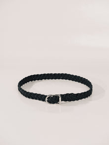Mija Braided Belt | Black & Silver