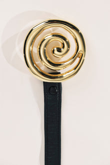 Koru Belt | Black & 24K Gold