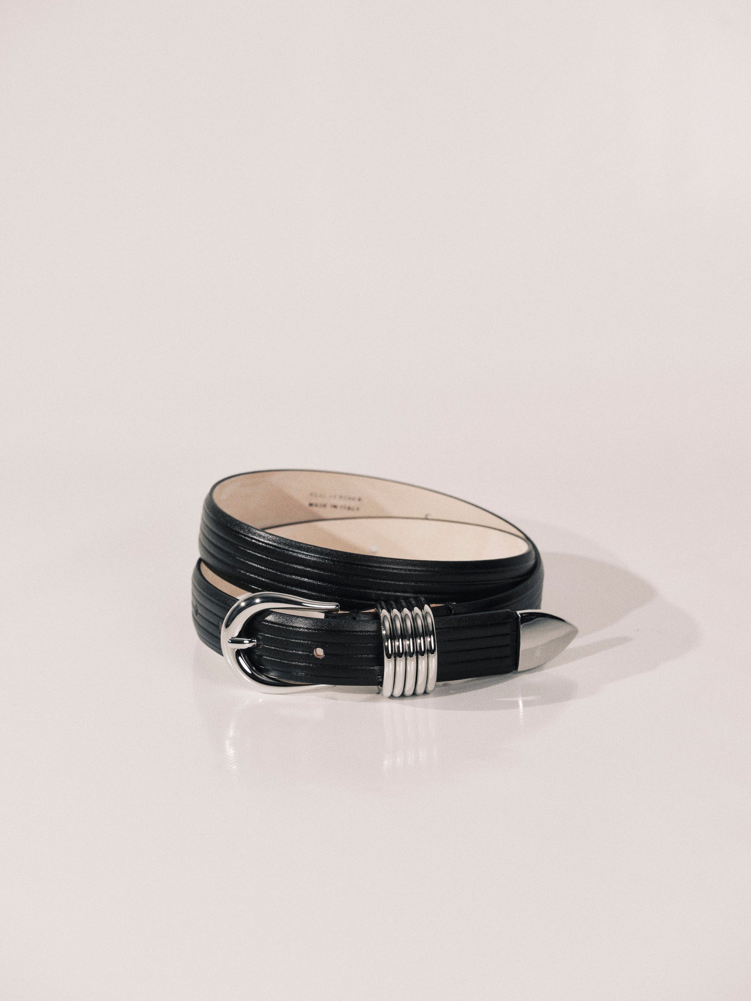 Hollyhock Corduroy Leather Black Silver | Black Corduroy Leather & Silver
