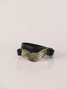 Hammered Brancusi Black Gold | Black & 24K Gold