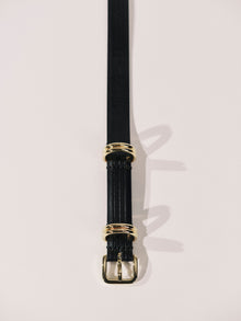 Constance Corduroy Leather Black Gold | Corduroy Black & Gold