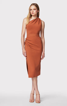 Draped Milano Midi Dress W/ Hardware | Ginger