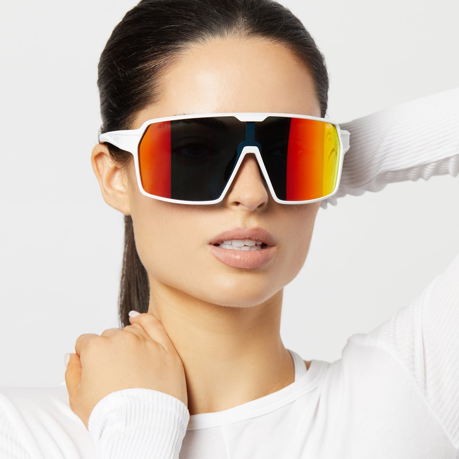 Womens | Charge Sunglasses | Matte White | Sunset Polarized Lenses