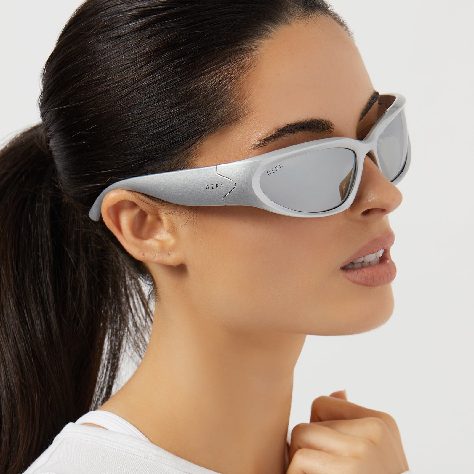Womens | Side Out Sunglasses | Silver | Silver Polarized Lenses