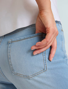 Do It All Denim High-Rise Cropped Wide Leg::Washed Indigo::