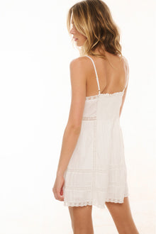 Docila Upcycled Cotton Mini Dress | White