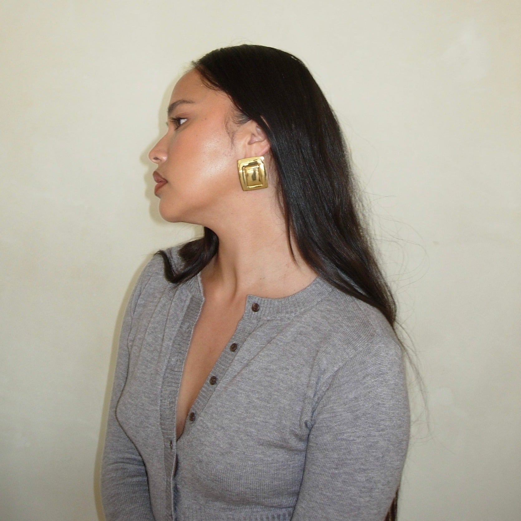 Plate Earrings | Gold Plated