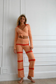 Marigold Wrap Set | Orange Knit