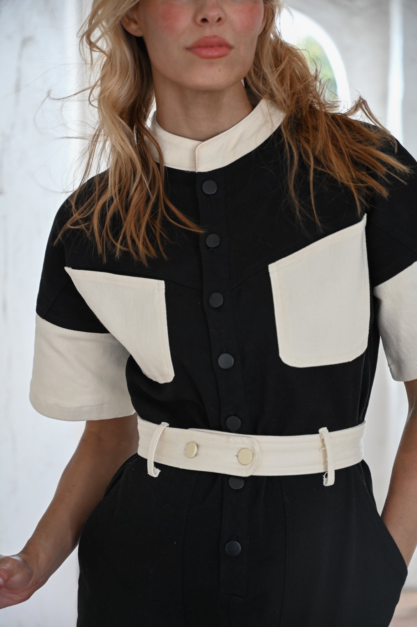 Arlo Jumpsuit | Black & White