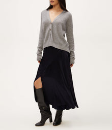 Desi Asymmetrical Satin Skirt | Nocturnal