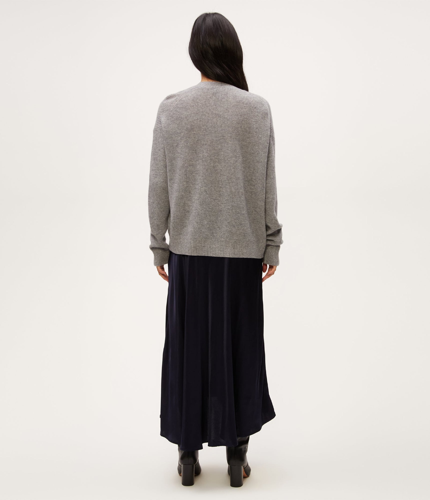 Desi Asymmetrical Satin Skirt | Nocturnal