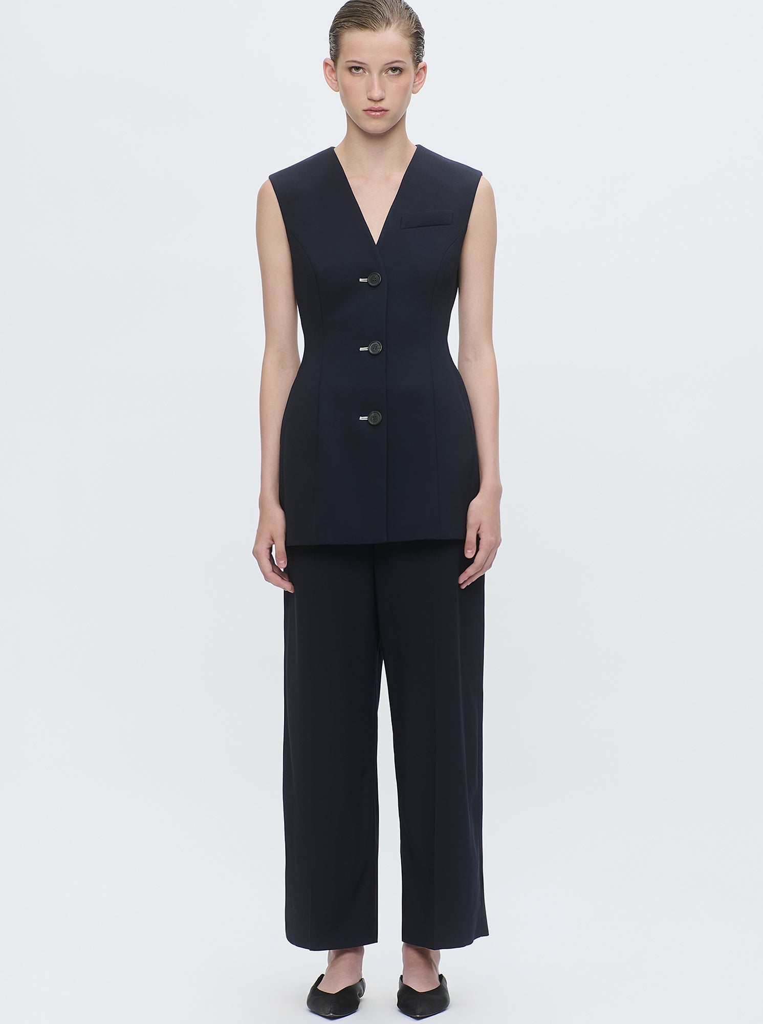 Duke Tailored Vest | Navy
