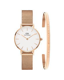 Womens | Petite Melrose & Classic Bracelet Set | White | Rose Gold