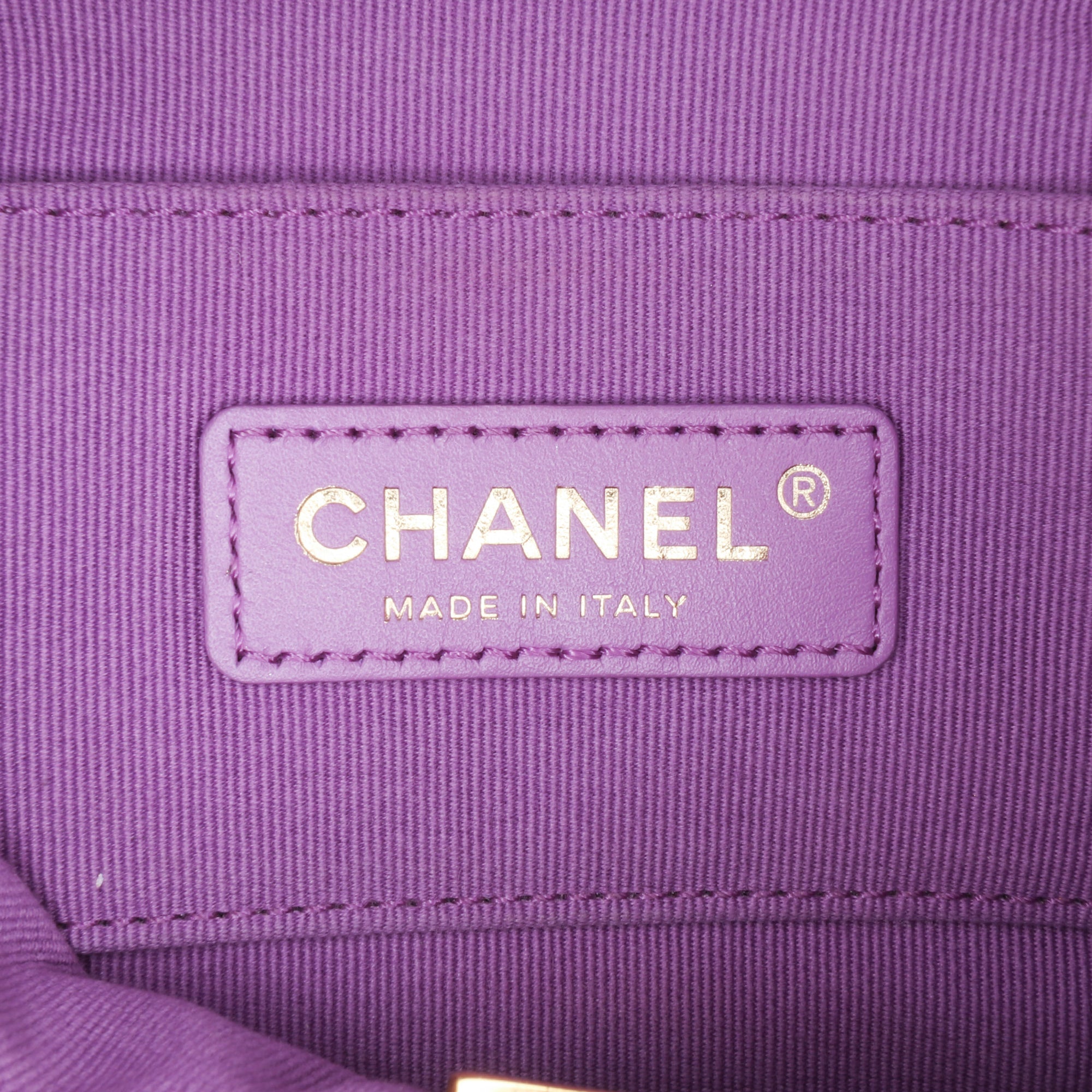 Chanel | Pre-Owned Mini Quilted Lambskin Candy Golden Chain Flap | Purple
