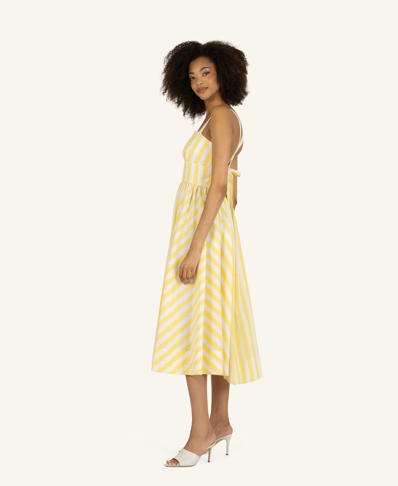 Daisey Dress | Buttercup and White Stripe