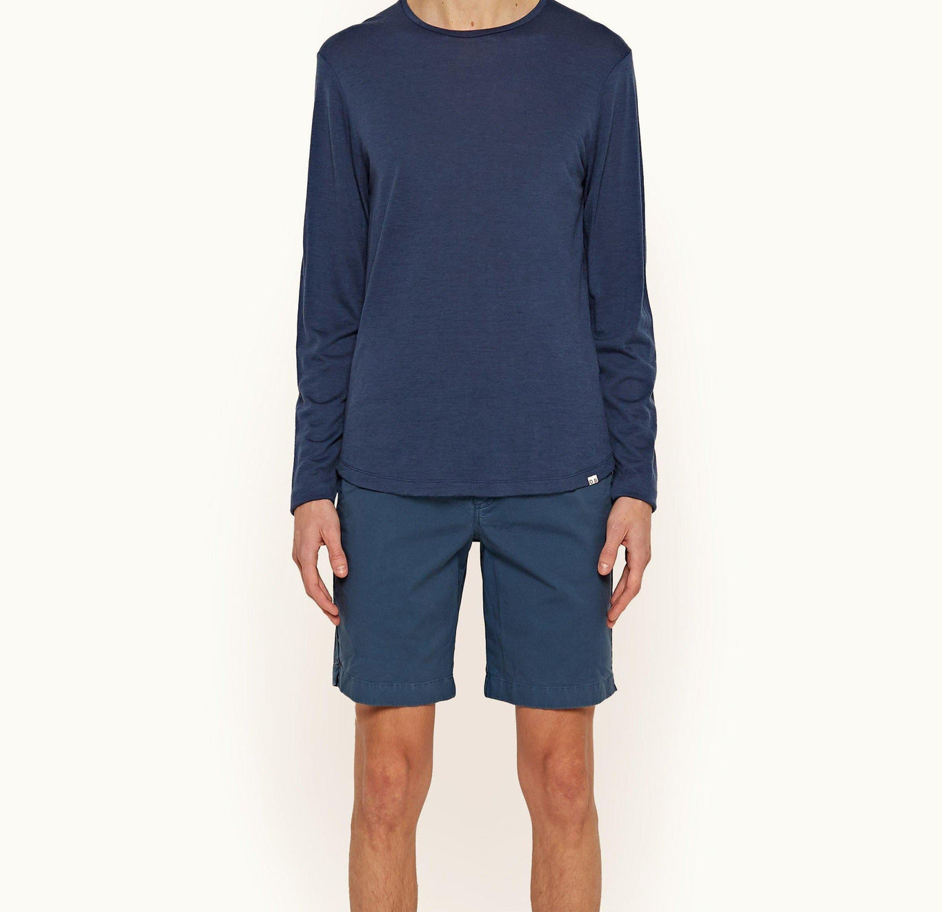 Dane Cotton Twill Longest-Length Cotton Twill Shorts | Classic Blue