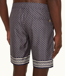 Dane Solmio Print Longer-Length Swim Shorts | Night Iris
