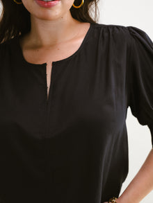 Lovely Short Sleeve Top | Black