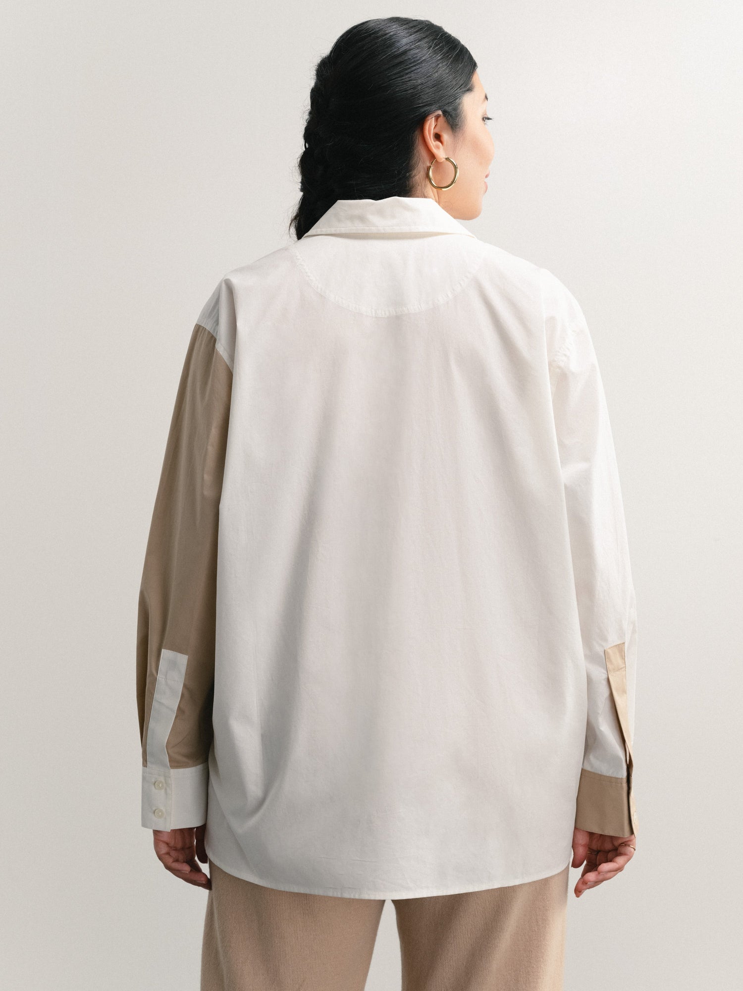 Matter of Fact Shirt - Color Block | Cream x Desert Sand