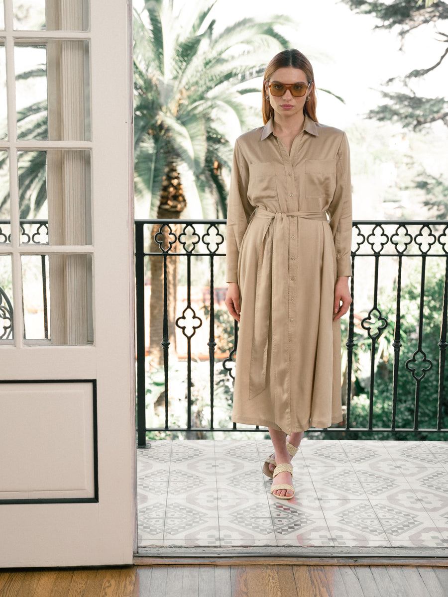 Rooftop Midi Dress | Tan