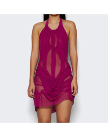 Di Petsa | Women | Wetlook Mini Dress | Pink