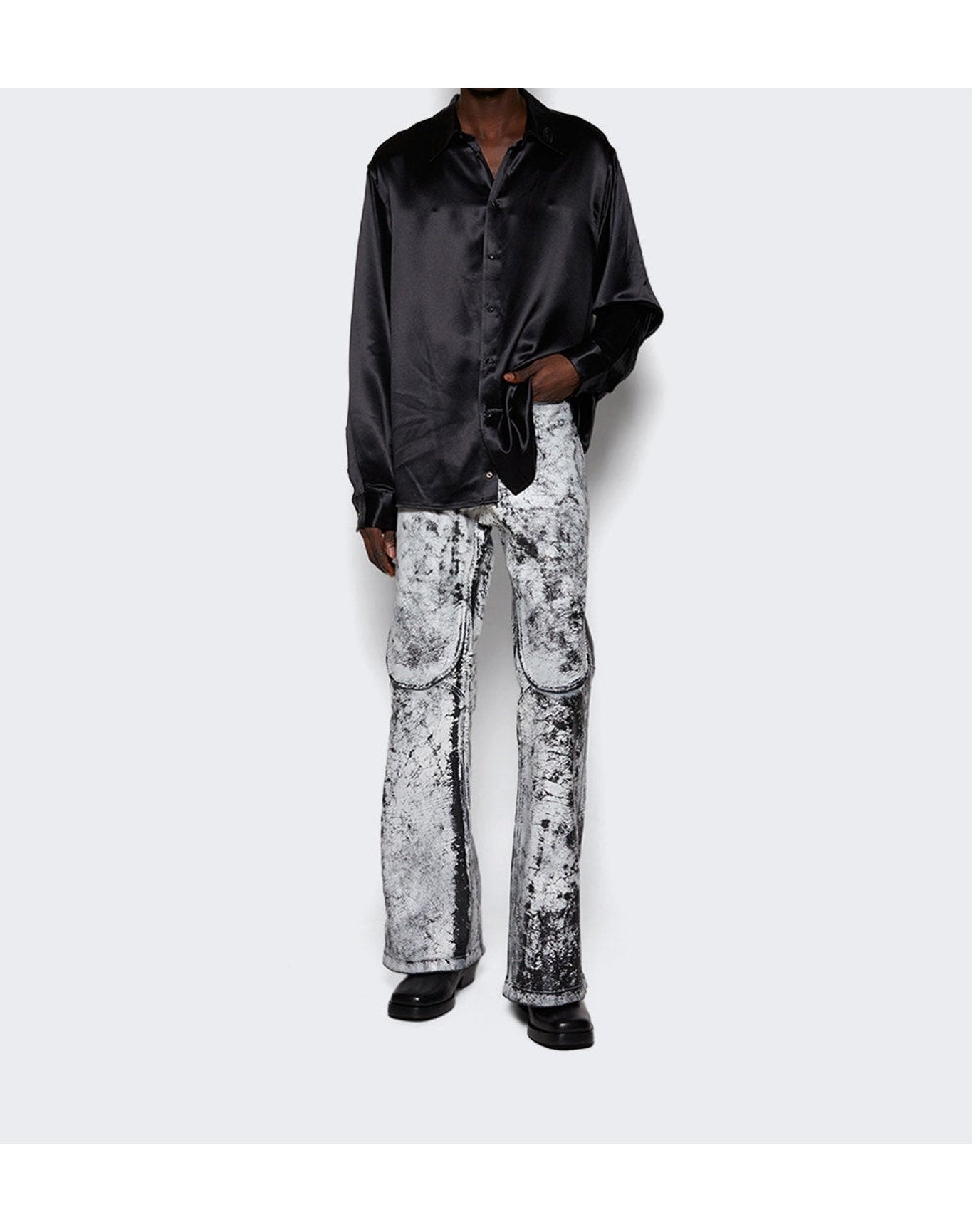 Diesel | Men | S-ricco Logo-embroidered Collar Shirt | Black