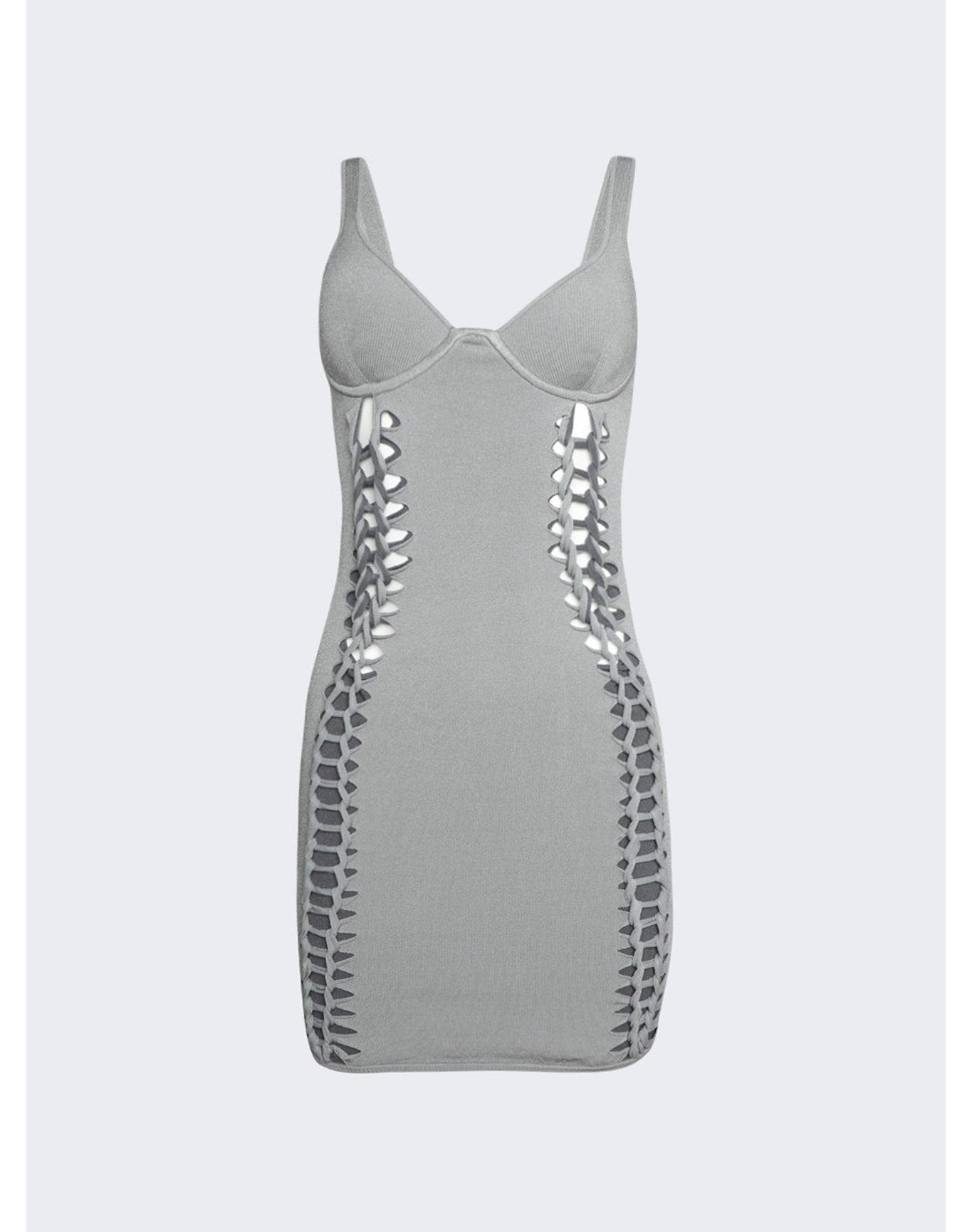 Dion Lee | Women | Layered Braided Mini Dress | Steel