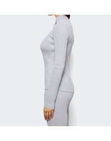 Dion Lee | Women | Light Reflective Rib Skivvy | Silver