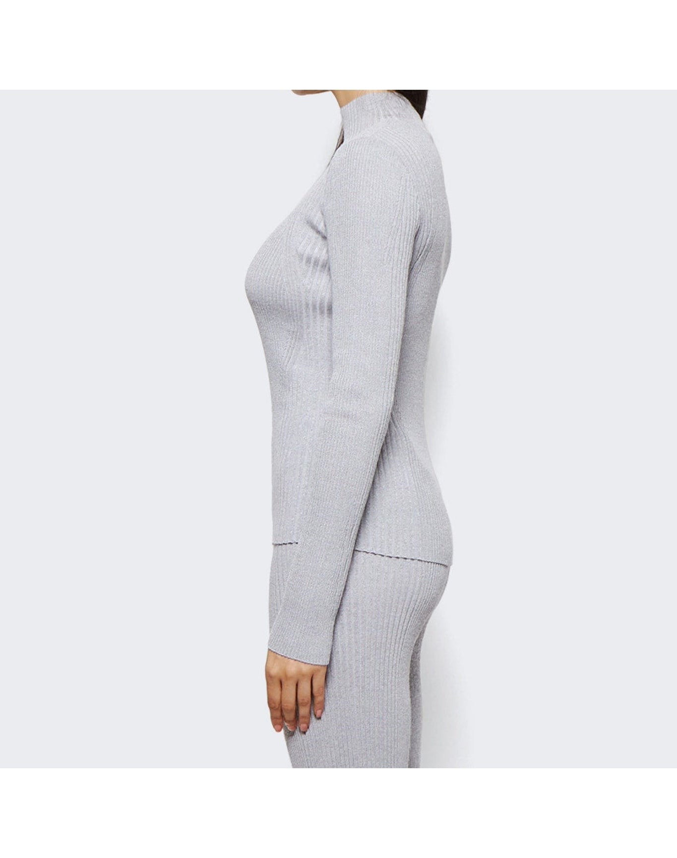 Dion Lee | Women | Light Reflective Rib Skivvy | Silver