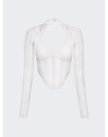 Dion Lee | Women | Snakeskin Column Corset Top | White