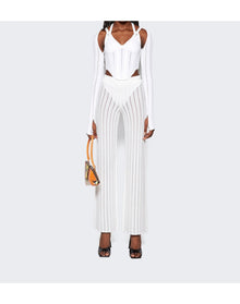 Dion Lee | Women | Snakeskin Column Corset Top | White