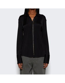 Dion Lee | Women | Studded Placket Shirt | Black