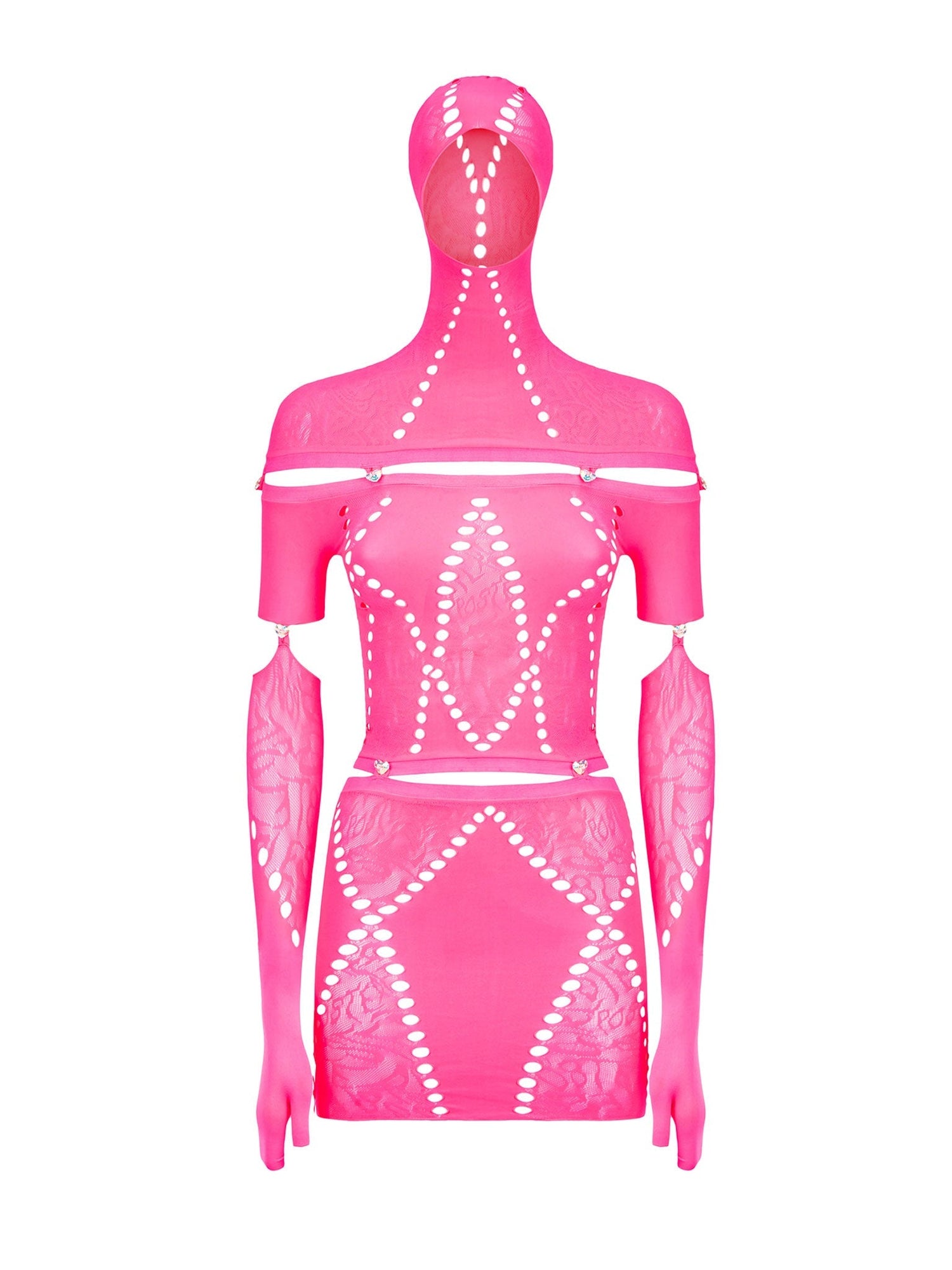 Domino Dress | Shocking Pink