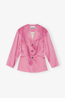 Double Satin Fitted Blazer | Wild Orchid
