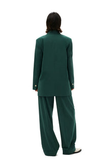 Drapey Melange Blazer | Trekking Green