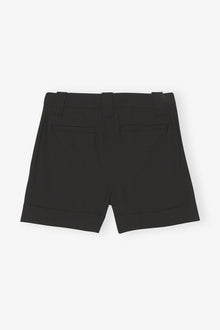Drapey Melange Shorts | Black
