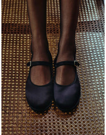 Drogheria Crivellini For Attersee - The Satin Mary Janes | Black