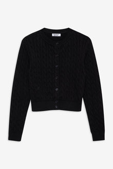 Dudley Cable Knit Cardigan Black