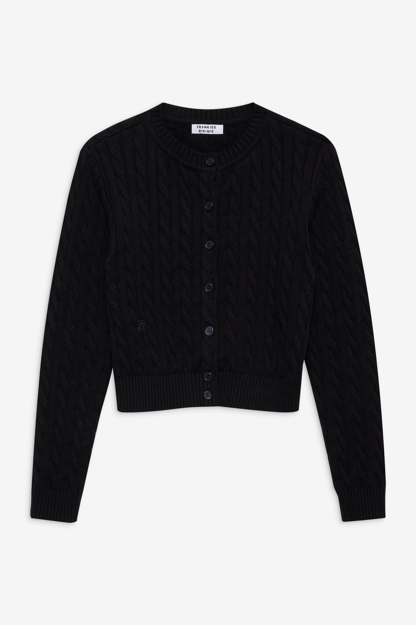 Dudley Cable Knit Cardigan Black