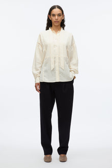 Tie Neck Blouse | Parchment