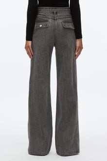 Cargo Wide Leg Belted Jeans | Washed Grey